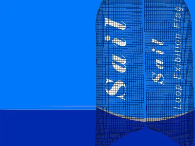 Sail Flag - Animated Exhibition Flag Low-poly 3D model