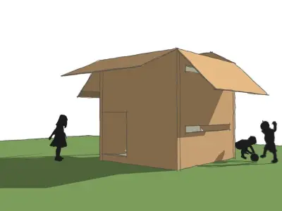 Playground - Playhouse The Cardboard box  3D model