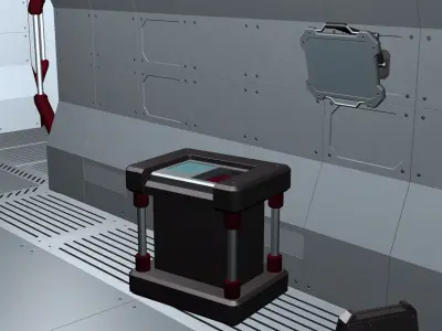 Sci Fi Spaceship hall 3d Model 3D model