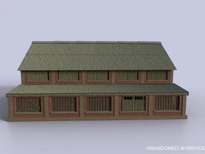 Abandoned Warehouse 01 Low-poly 3D model