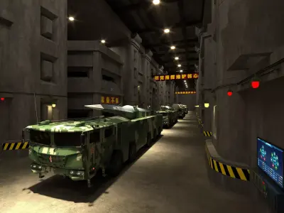 nuclear bunker underground of china 3D model