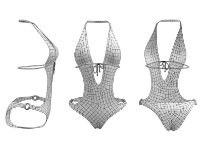 Swimsuit two swimsuits Low-poly 3D model