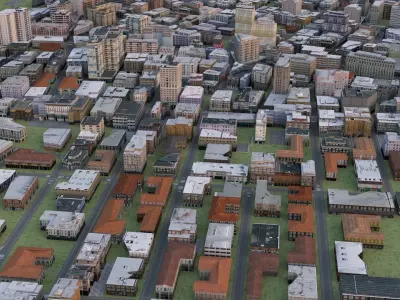 City 46 Low-poly 3D model