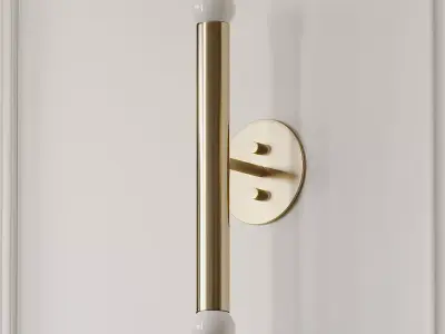 Miro 2 - Brass Vanity Wall Sconce 3D model