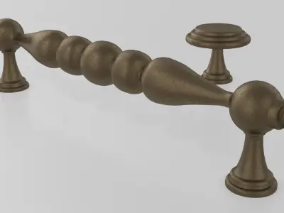 Bronze Furniture Handle 5 3D model