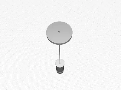 Xan Light Single Cylinder LED Pendant 3D model