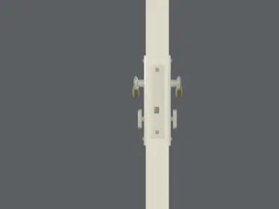 8-Panel Glass Door 3D model