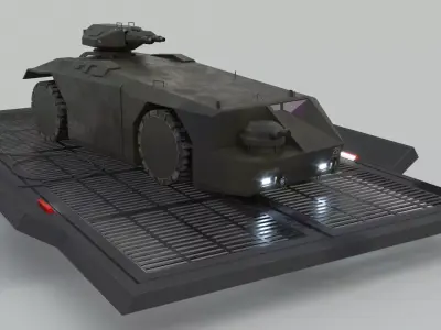 M577 Armored Personnel Carrier  3D model