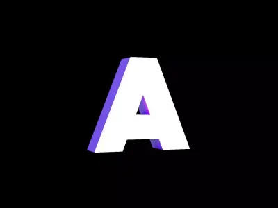 Led Light Sign letter A  3D print model