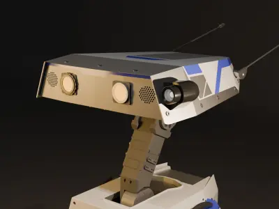 Grek NVIDIA Style Disney Robot Rigged IK Model Low-poly 3D model