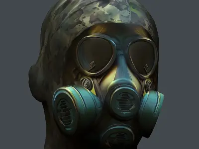 Helmet 3d model military combat Military Low-poly Low-poly 3D model