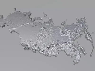 Russia Terrain Country 3D model