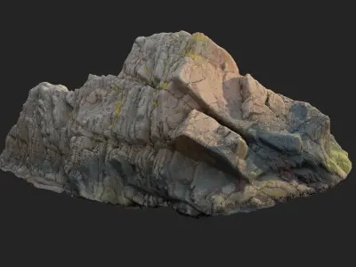 3d scanned rock cliff I2 3D model