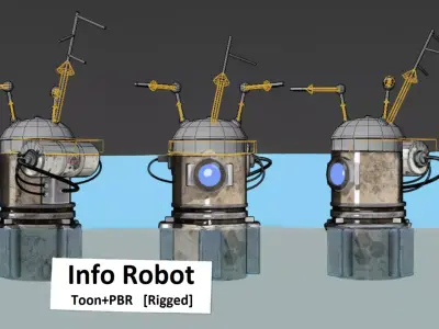 Info Robot Low-poly 3D model