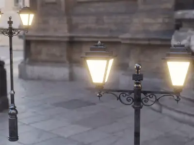 Standing Street Lamp 3D model