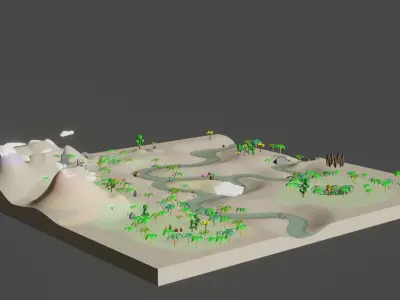 lost World lost land pak Low-poly 3D model