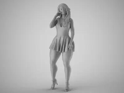 Summer City Woman 3 3D print model