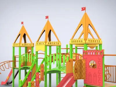 Playground for kids 3D model 18