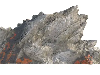 Cliff rock v11 Low-poly 3D model