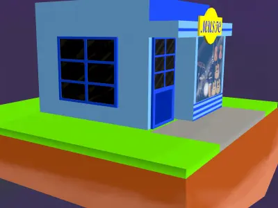 Music Shop Low-poly 3D model purchase