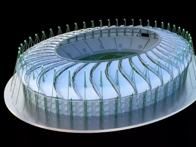 Port International Stadium -  Low-poly 3D model