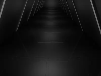 Sci Fi Corridor Low-poly 3D model 12