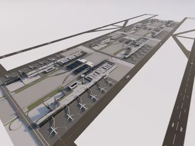 3D Airport-Airport 3D model