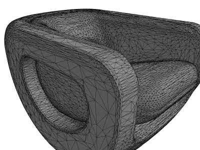 Futuristic Glowing Armchair Low-poly 3D model