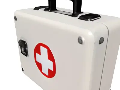 First Aid Kit Medical Box Low-poly 3D model