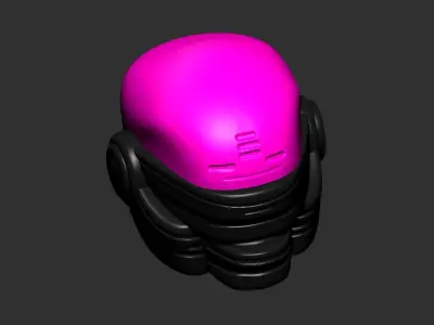 helmet high poly sculpt 3d printable ver 7 3D model 3D model