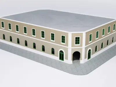 Colonial Building 3D model purchase