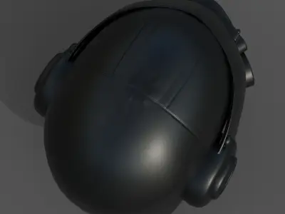 Helmet scifi military combat 3d model low poly  Low-poly 3D model 8