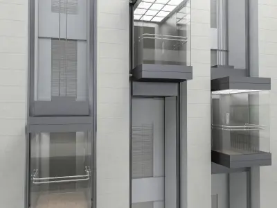 Glass Elevator 3D model