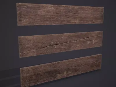 Wood Planks Low-poly 3D model