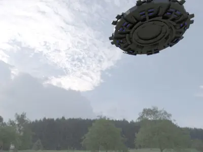 Ufo - Flying Saucer Low-poly 3D model