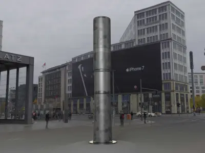 Galvanized Light-Column -29- Street-Light 9 Low-poly 3D model