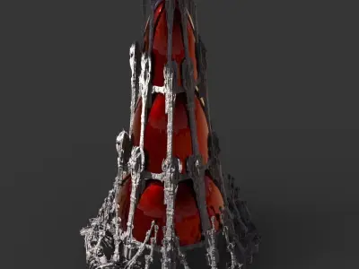 Ancient Crete Barbarian Tower 3D model