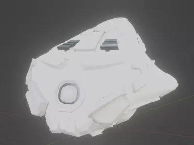 Drone visor SciFi helmet headset 3D model