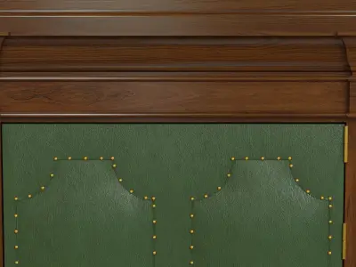 Classic wooden door 05 3D model