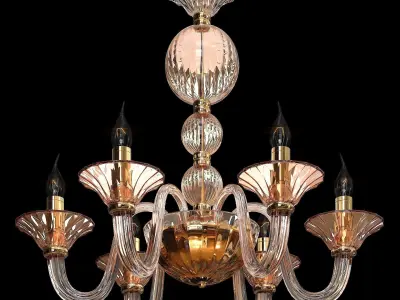 chandelier lighting Low-poly 3D model
