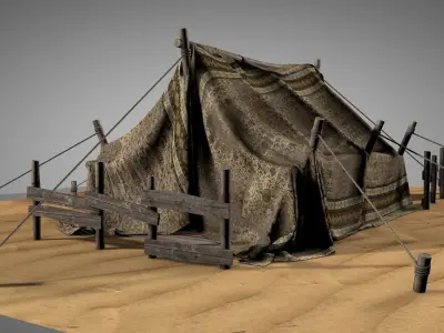 Traditional Nomad Tent v1 3D model