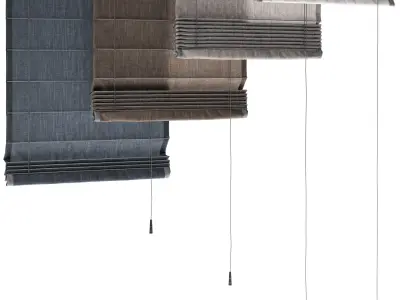 Roman blinds  3D model 3D model