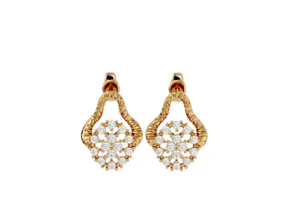 Light Minimalist Diamond Earrings 3D print model order