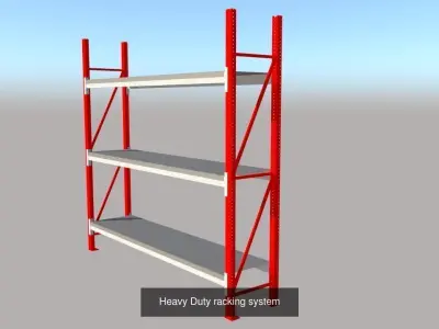 warehouse racking systems 3D Model Pack