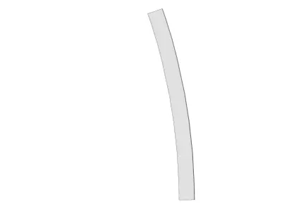 Concrete Curb Radius 3 m Outer 100 20 8 3D model