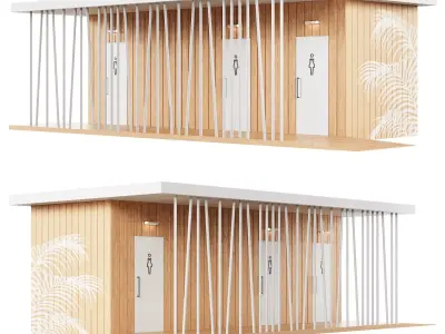 Public toilet 4 3D model