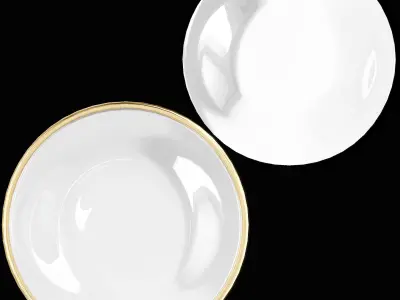 Dining Plate Low-poly 3D model