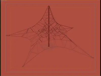 Pyramid Rope Climbing Structure for Playgrounds 3D model