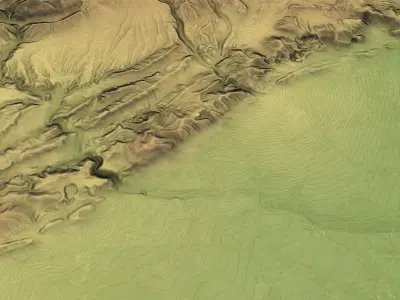 Damascus - Topography Terrain Low-poly 3D model