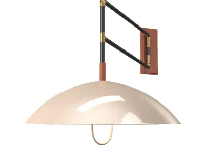 Steel Swing Dome Wall Light 3D model